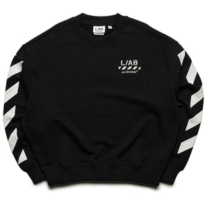 L/AB c/o Off-White Diagonal Crewneck - Black