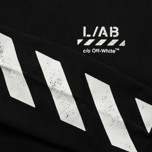 L/AB c/o Off-White Diagonal Crewneck - Black