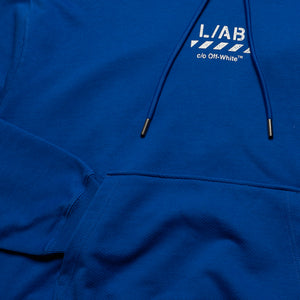 L/AB c/o Off-White Core Diagonal Hoodie - Cobalt Blue