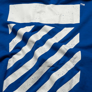L/AB c/o Off-White Core Diagonal Hoodie - Cobalt Blue