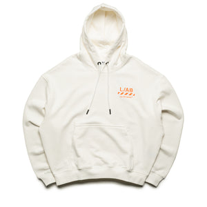 L/AB c/o Off-White Diagonal Hoodie - White/Orange