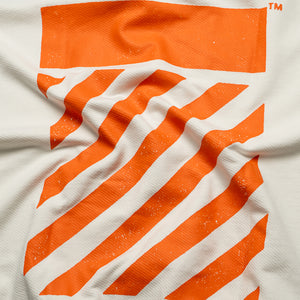 L/AB c/o Off-White Diagonal Hoodie - White/Orange
