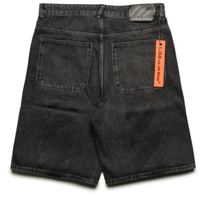 L/AB c/o Off-White Diagonal Denim Short -  Phantom Black