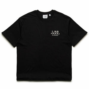 L/AB c/o Off-White Diagonal Oversized Tee - Black