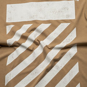 L/AB c/o Off-White Diagonal Oversized Tee - Cornstalk