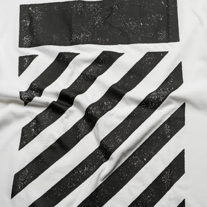 L/AB c/o Off-White Diagonal Oversized Tee - White