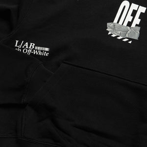 L/AB c/o Off-White Off Active Duct Tape Hoodie - Black