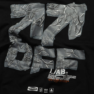 L/AB c/o Off-White Off Active Duct Tape Hoodie - Black