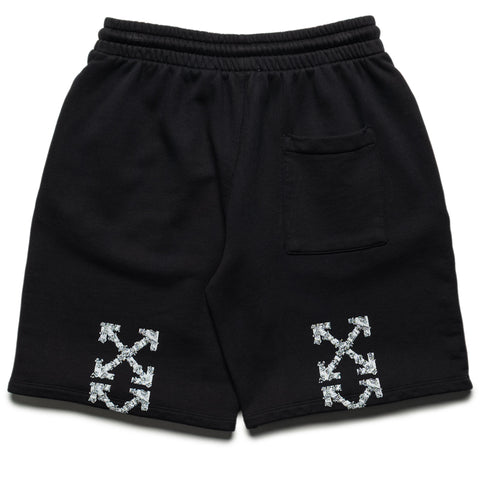 Off-White Heraldic Threshold Arrows Skate Sweatshorts - Black