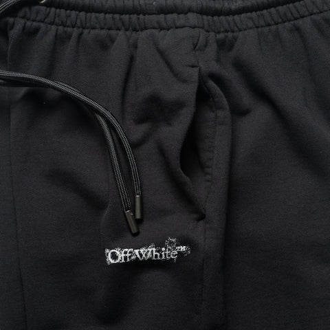 Off-White Heraldic Threshold Arrows Skate Sweatshorts - Black