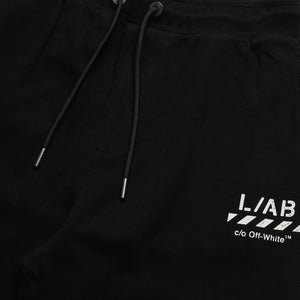 L/AB c/o Off-White Core Diagonal Relaxed Sweatpants - Black