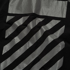 L/AB c/o Off-White Reflective Diagonal Windbreaker Jacket - Black