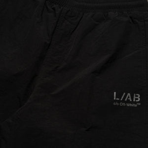 L/AB c/o Off-White Reflective Diagonal Pants - Black