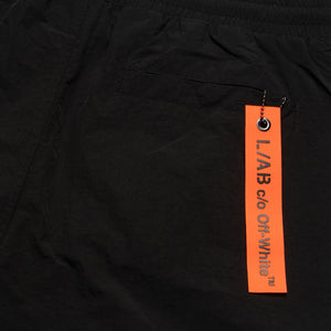 L/AB c/o Off-White Reflective Diagonal Pants - Black