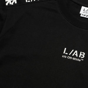L/AB c/o Off-White Logo Tape Tee - Black
