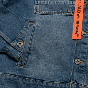 L/AB c/o Off-White Trucker Denim Jacket - Steel Indigo