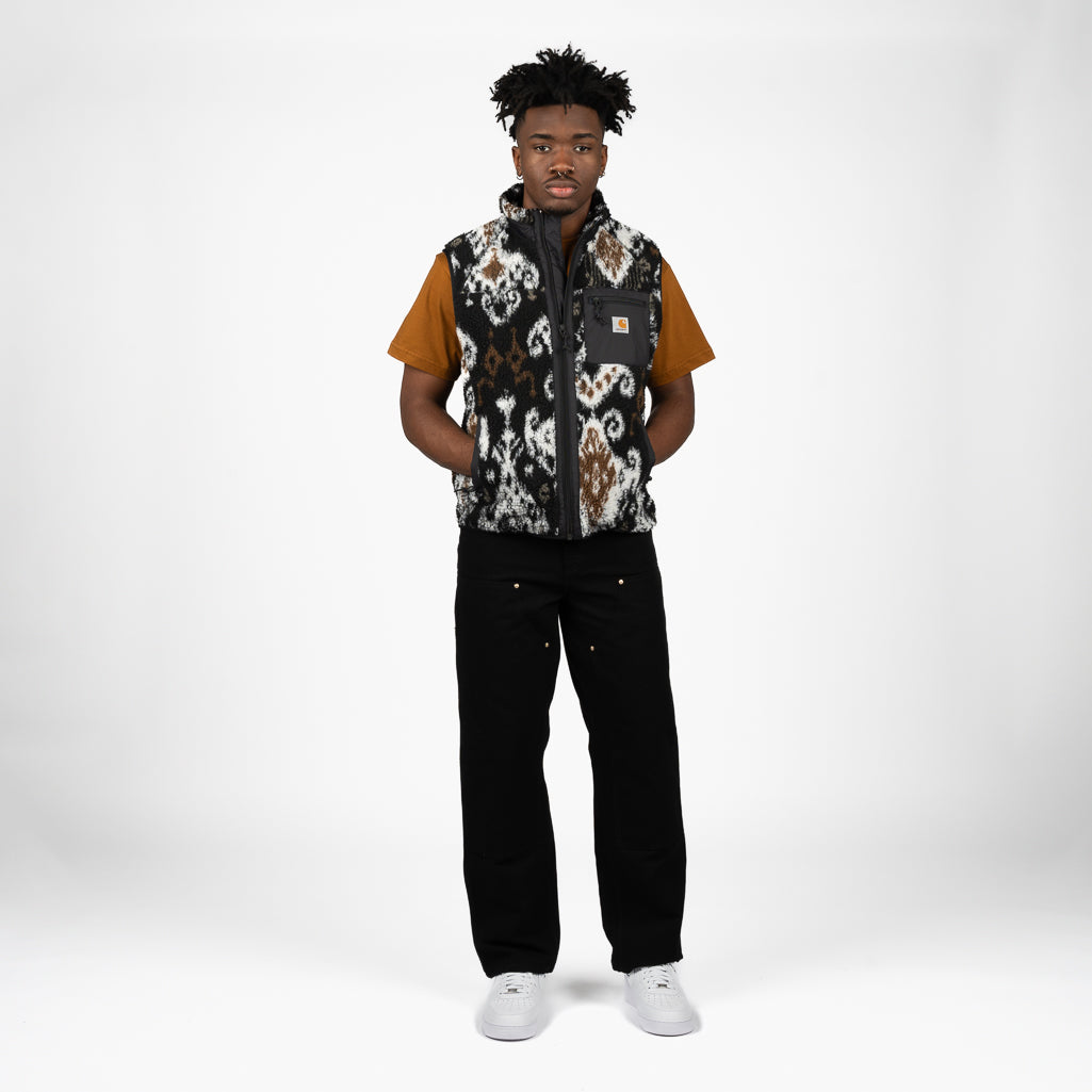 Carhartt WIP Prentis Vest Liner - Black/Black Baru Jacquard