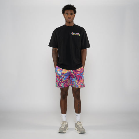 Politics Buttons Tee - Black