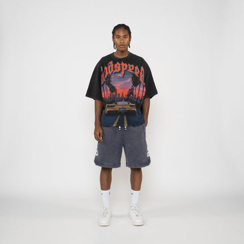 Godspeed New York Sunset Blvd Tee - Black Wash