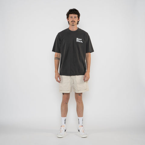 Politics Busy Being Nice Core Tee - Black