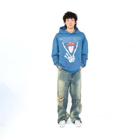 Diet Starts Monday Midnight Snack Hoodie - Washed Blue
