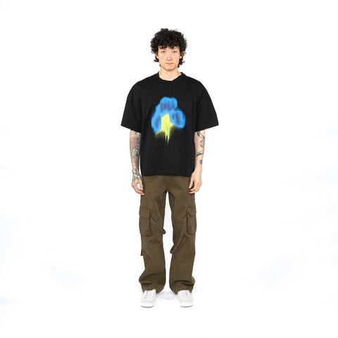 Flaneur Blurred Flower Tee - Black