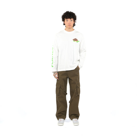 Flaneur Watercolor Turtle L/S Tee - White