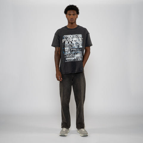 Purple Brand Collage Tee - Black