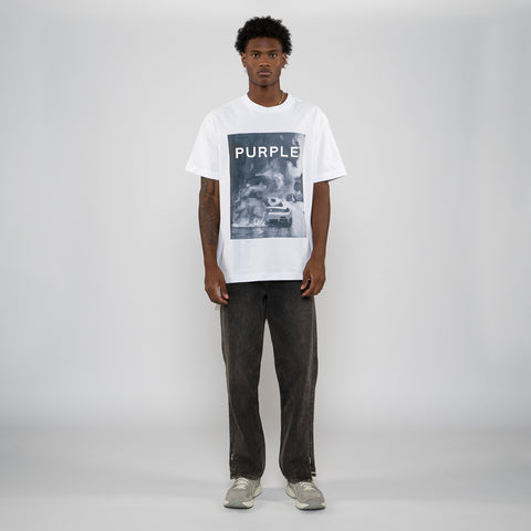 Purple Brand Carefree Tee - White