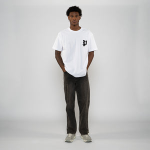Purple Brand Pixelated Gothic Tee - White