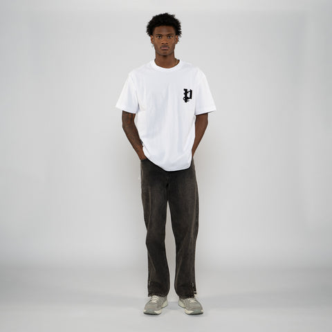 Purple Brand Pixelated Gothic Tee - White