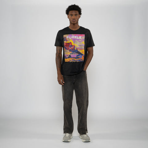 Purple Brand Vibrant Inferno Tee - Black
