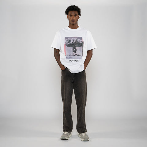Purple Brand Melt Down Tee - White