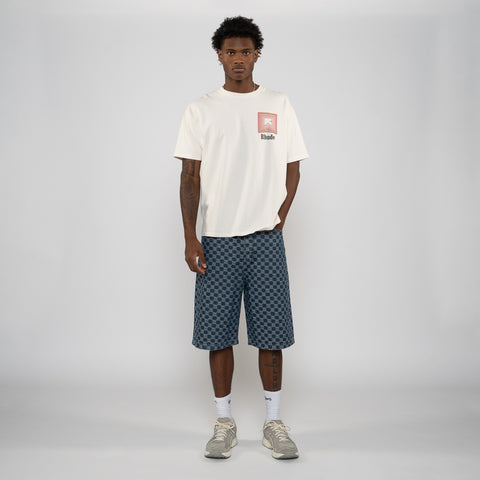Rhude Chevron Logo Repeat Tee - Vintage White