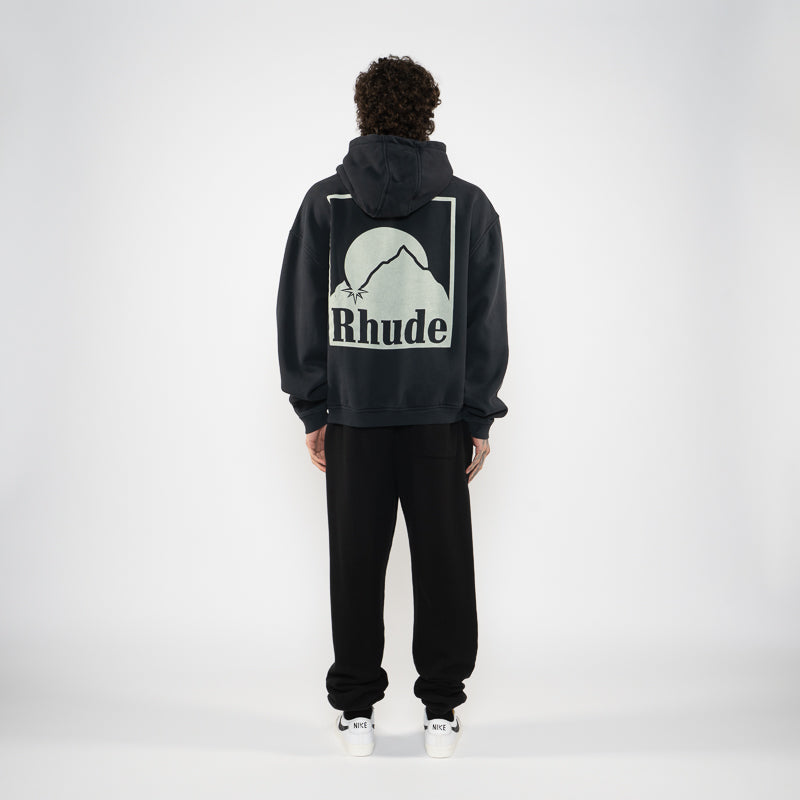 【関税込み】Rhude ブラック Moonlight Badge フーディ Sneaker Politics