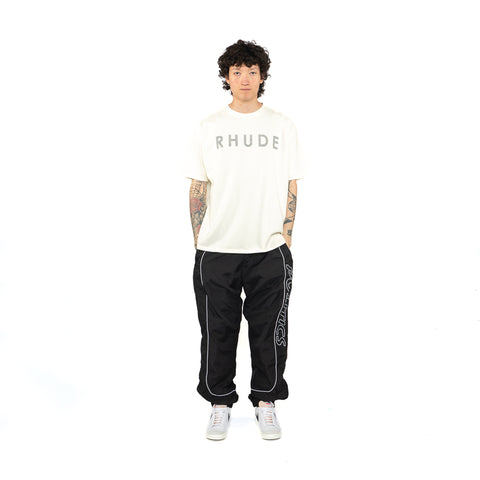 Rhude Distressed Logo Tee - Vintage White