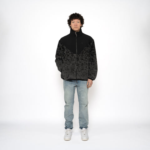 Politics Full Zip Sherpa Jacket - Dark Shadow