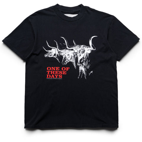 One Of These Days Long Horn Tee - Washed Black