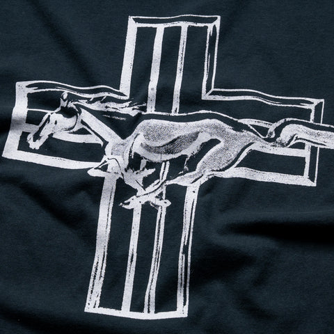One Of These Days Mustang Cross Tee - Hard Washed Black