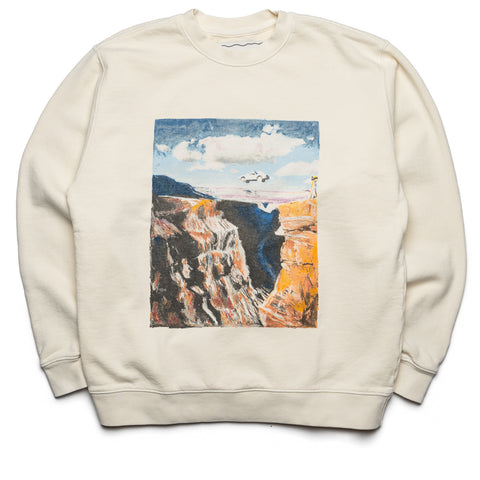 One Of These Days Stop Crewneck - Bone