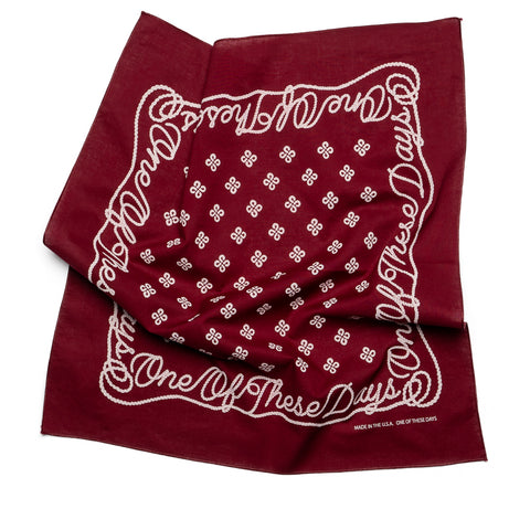 One Of These Days Rope Logo Bandana - Burgundy