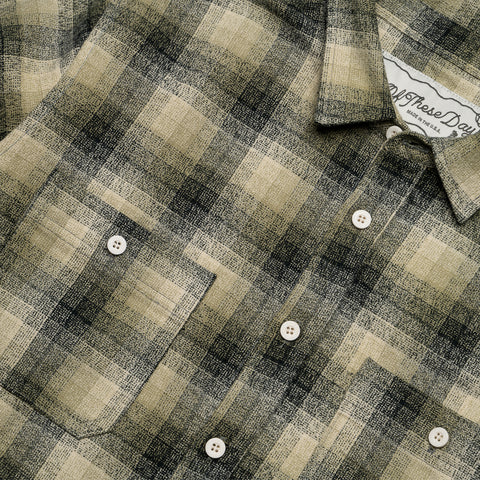 One Of These Days Shadow Plaid Flannel - Olive