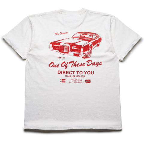One Of These Days Tire Service Tee - Bone