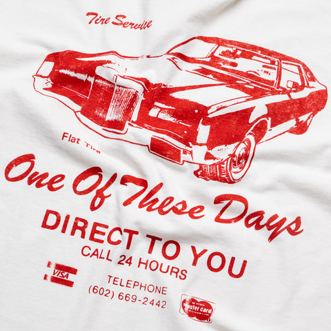 One Of These Days Tire Service Tee - Bone