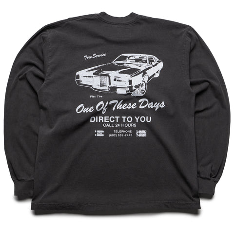 One Of These Days Tire Service L/S Tee - Washed Black