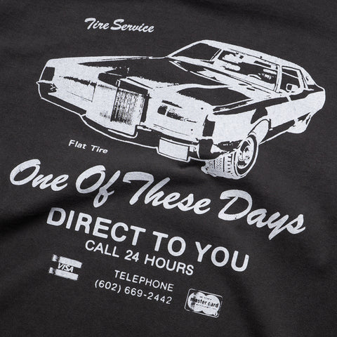 One Of These Days Tire Service L/S Tee - Washed Black