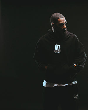 L/AB c/o Off-White Off Active Duct Tape Hoodie - Black