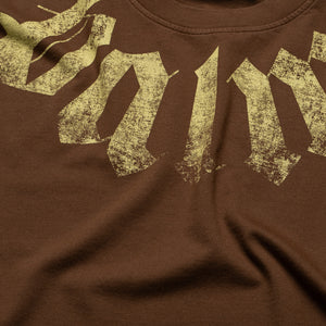 Palm Angels Big Neck Logo Loose Tee - Brown