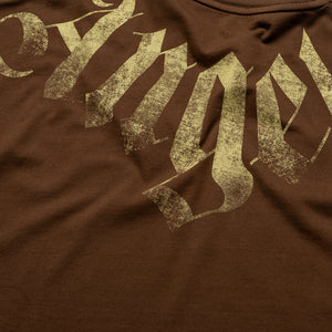 Palm Angels Big Neck Logo Loose Tee - Brown