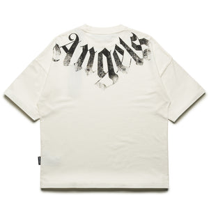 Palm Angels Big Neck Logo Loose Tee - Off White